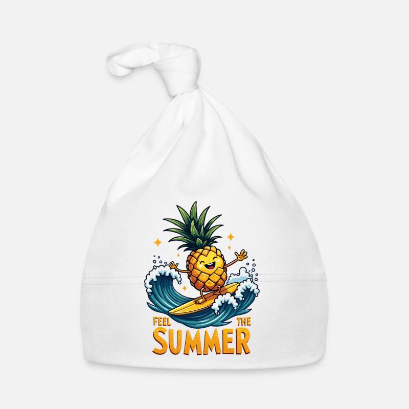 Ananas Surfer Surf Feel L’été Bonnet bio Bébé