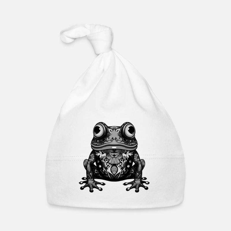 Portrait de grenouille Bonnet bio Bébé
