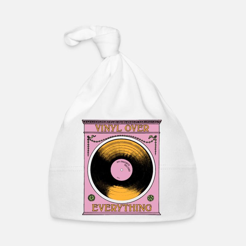 Vinyl Before Everything - Baby Bio-Mütze - Weiß