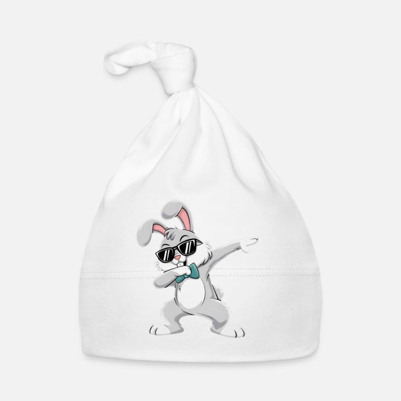 dubbing bunny happy easter Organic Baby Cap