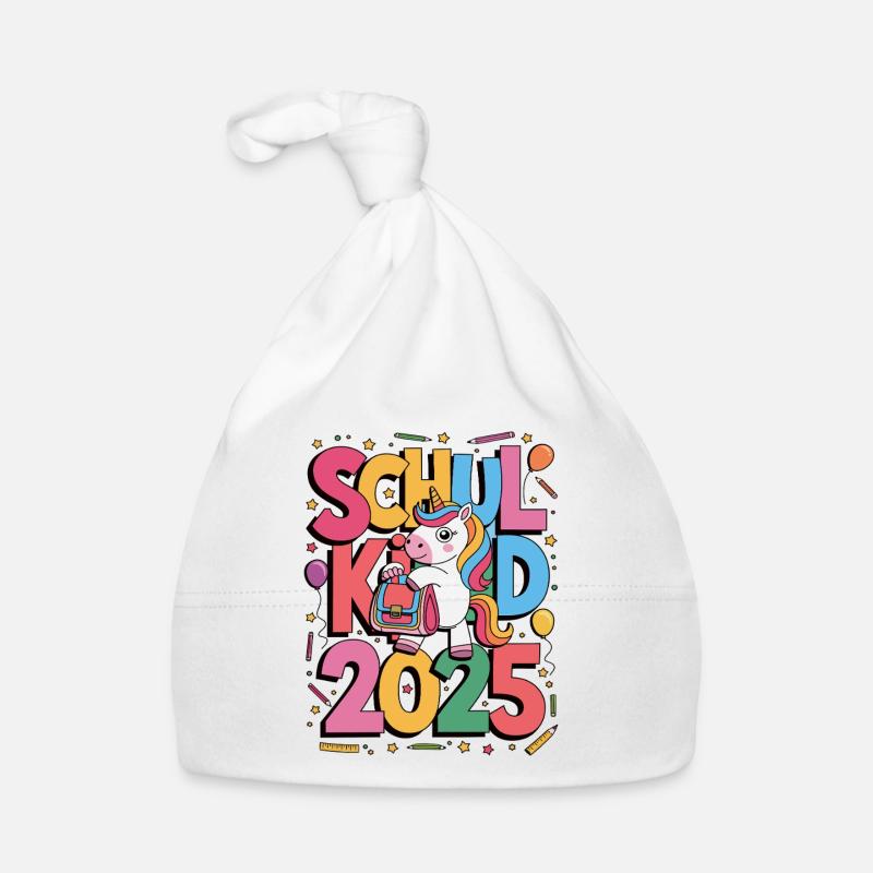 Schulkind 2025 Einschulung Schulanfang Baby Bio-Mütze