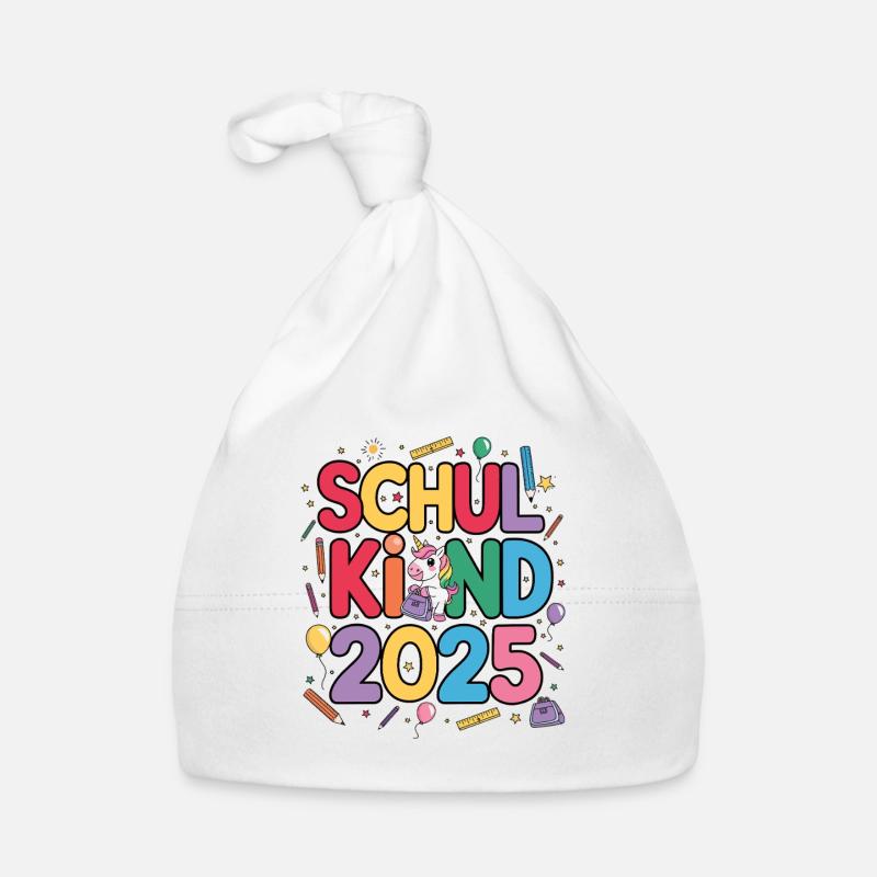 Schulkind 2025 Einschulung Schulanfang Baby Bio-Mütze