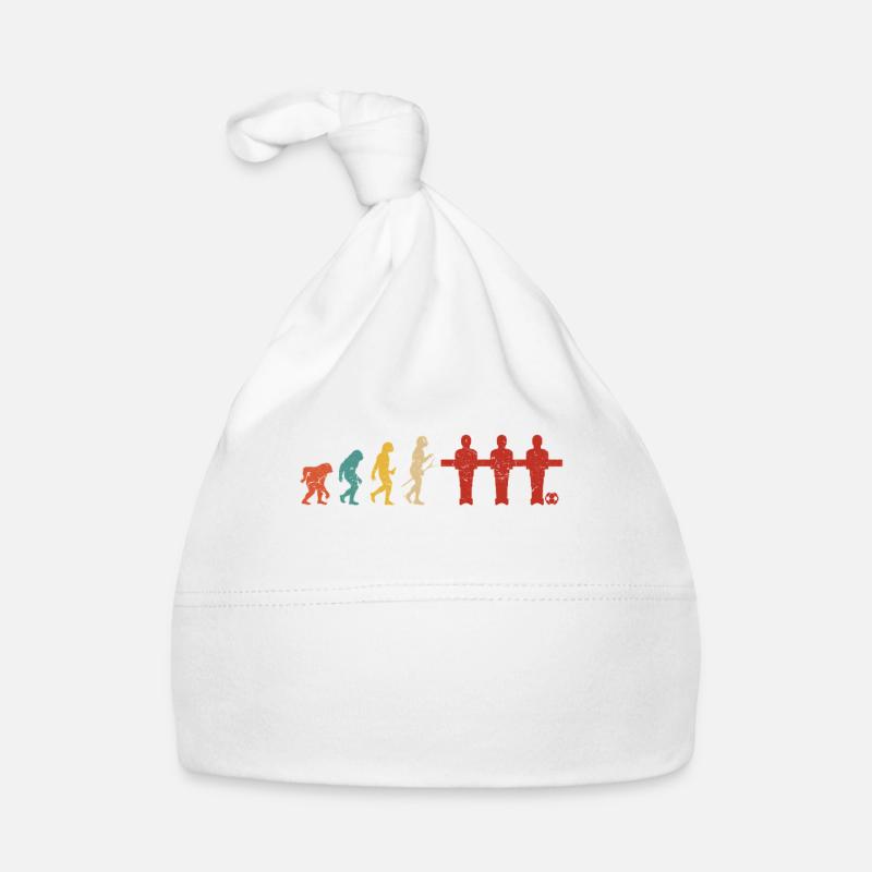 Tischkicker Evolution Kicker Geschenk Tischfußball Baby Bio-Mütze