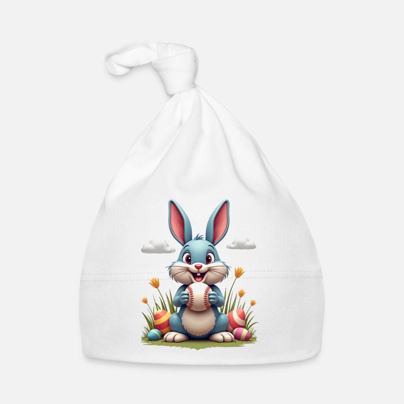 Baseball Joyeux Lapin de Pâques de l’Est Sport Bonnet bio Bébé