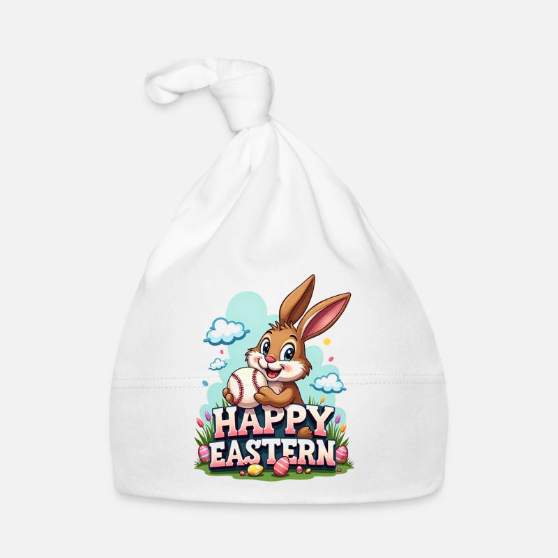 Baseball Joyeux Lapin de Pâques de l’Est Sport Bonnet bio Bébé