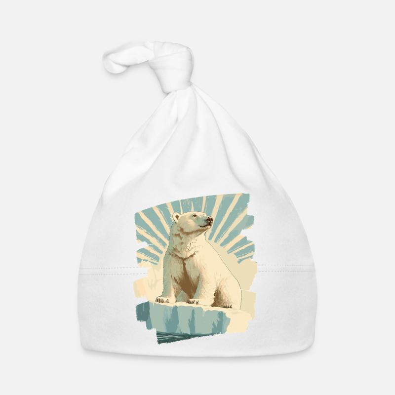 Ours blanc Bonnet bio Bébé