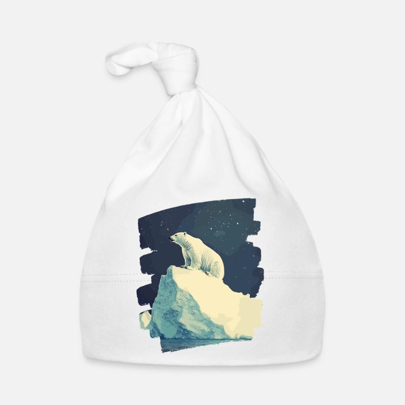 Ours blanc Bonnet bio Bébé