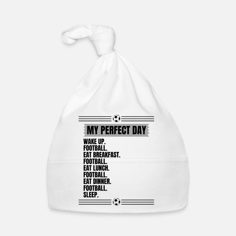 Perfect Day Soccer Saying Organic Baby Cap