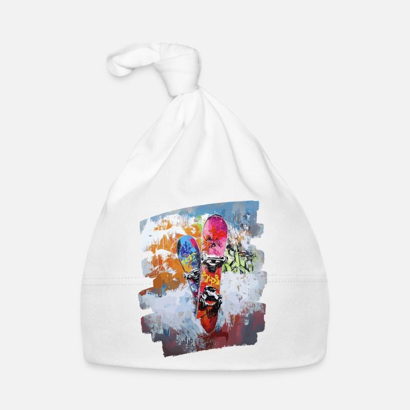 Snowboarder poudreuse Bonnet bio Bébé