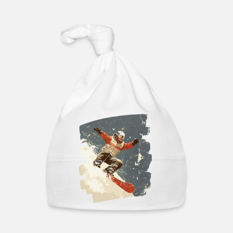 Snowboarder poudreuse Bonnet bio Bébé