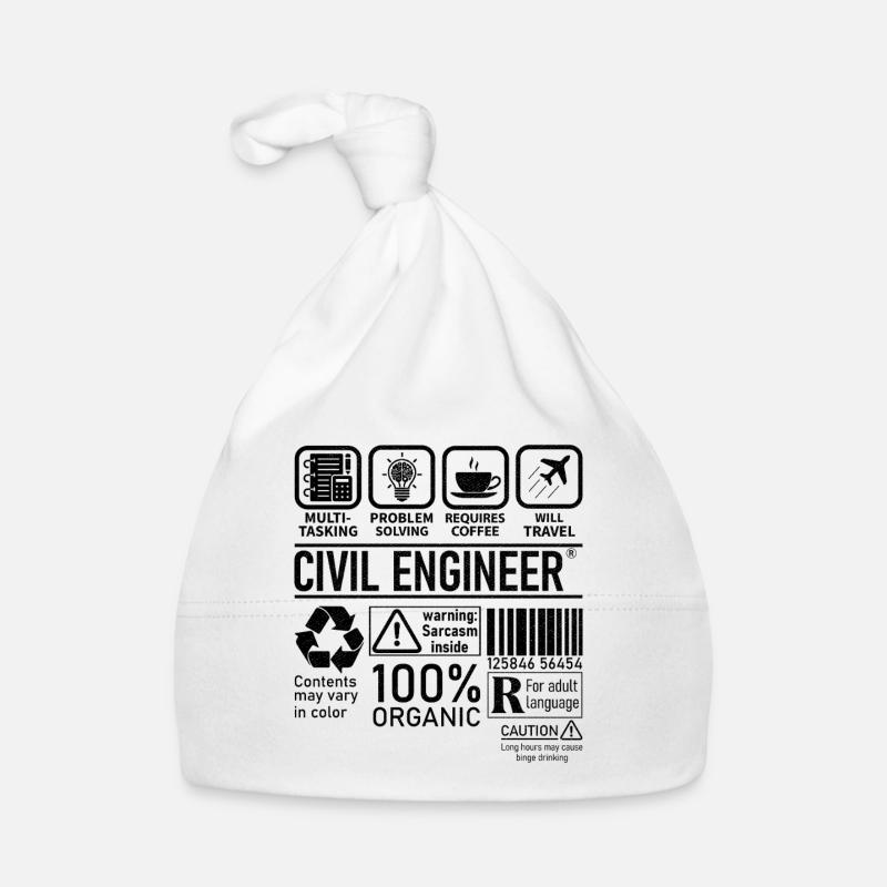 Civil Engineer multi tasking problem solving Baby Bio-Mütze