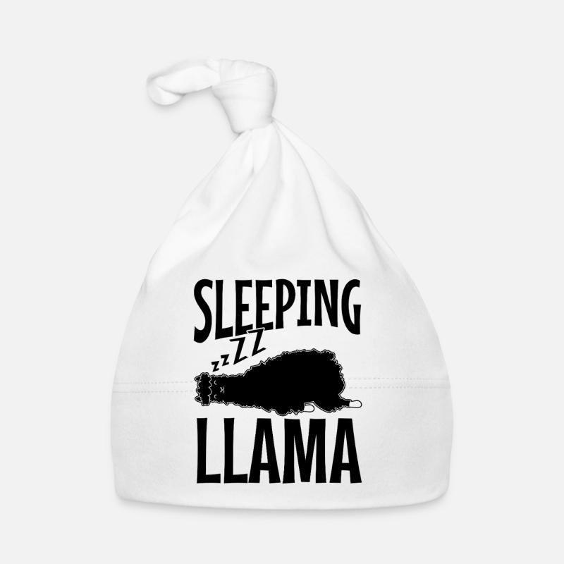 Llama Cute Alpaca Sleeping Llama Organic Baby Cap