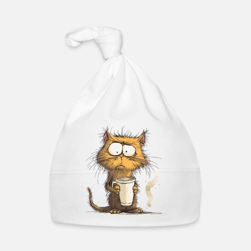 Chat du matin avec du café Bonnet bio Bébé