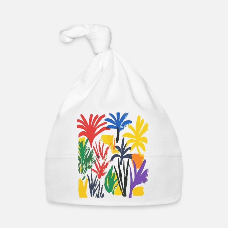 Matisse Inspires: Abstract Palm Tree Pattern Colorful Organic Baby Cap