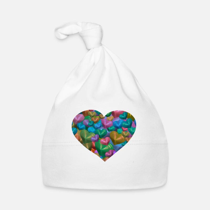 Coeurs Coeurs Saint-Valentin Bonnet bio Bébé