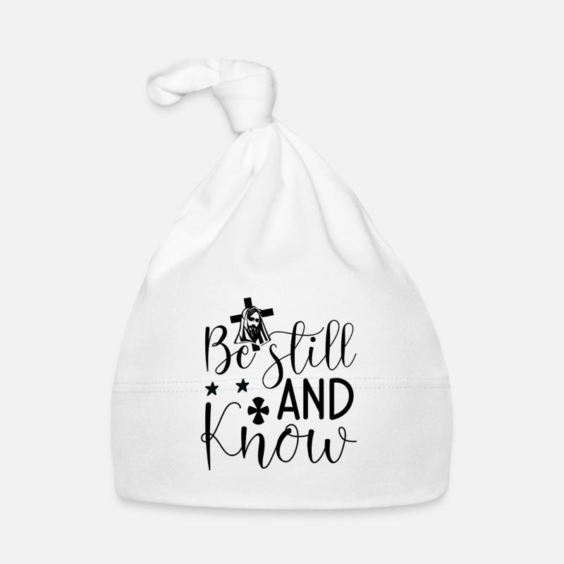 be still and know Organic Baby Cap