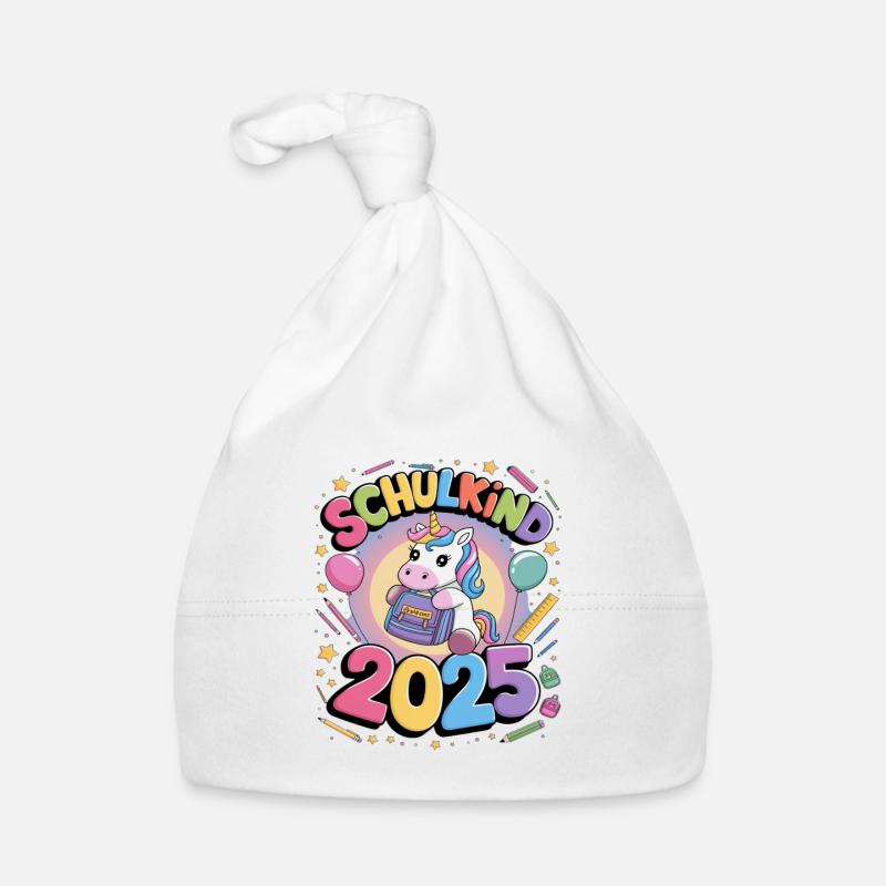 Schulkind 2025 Einschulung Schulanfang Baby Bio-Mütze