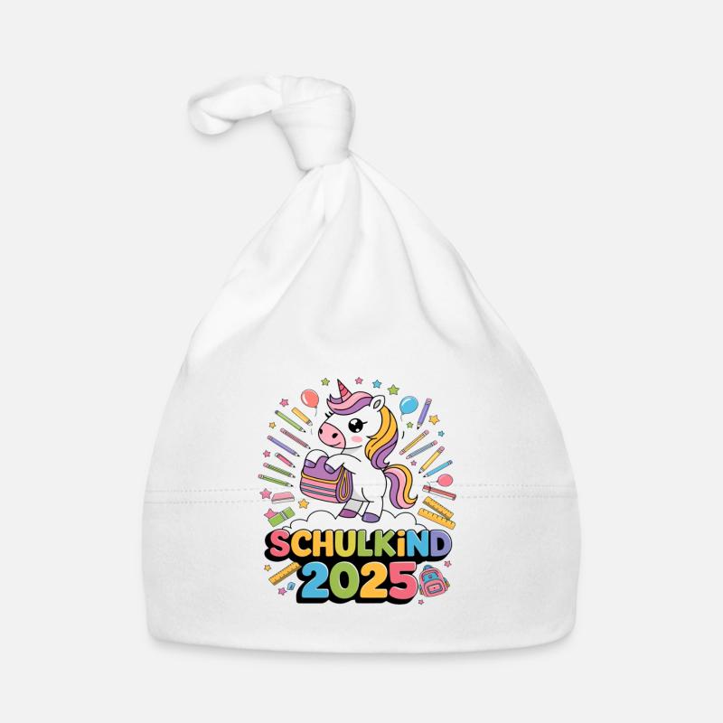 Schulkind 2025 Einschulung Schulanfang Baby Bio-Mütze