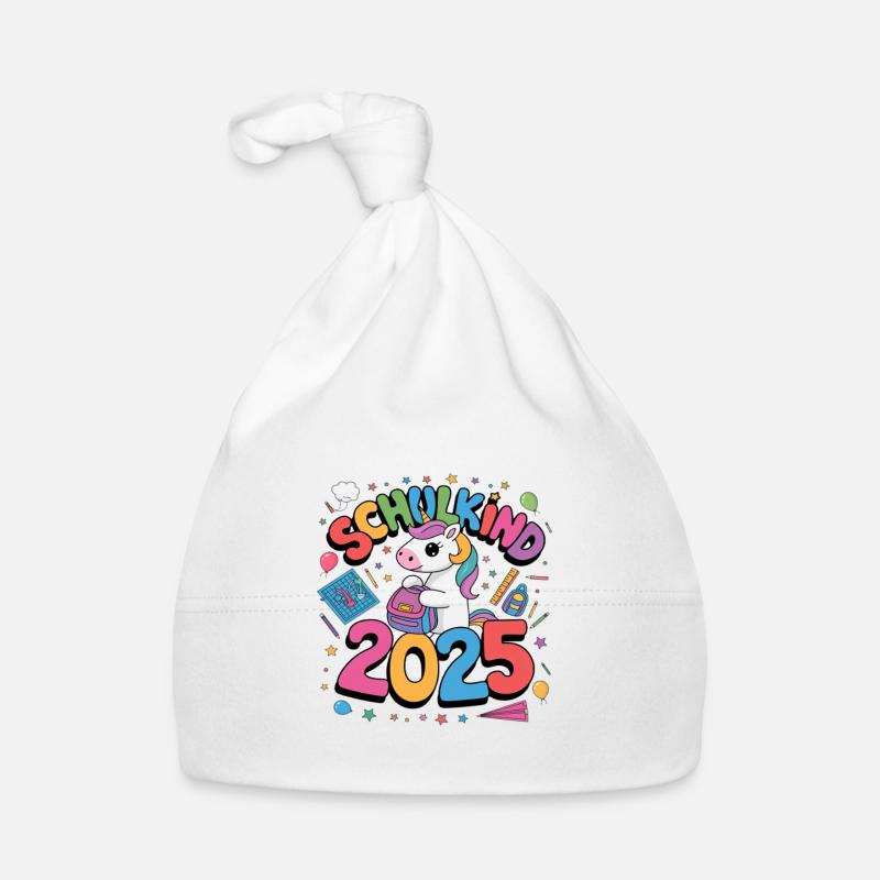 Schulkind 2025 Einschulung Schulanfang Baby Bio-Mütze