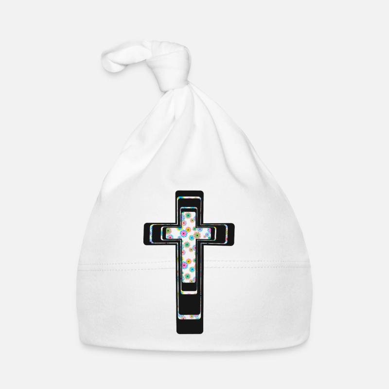 Croix Croix Crucifix Bonnet bio Bébé