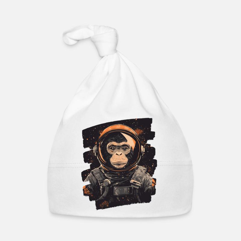 Monkey Astronaut Organic Baby Cap