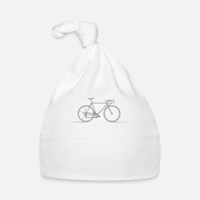 Minimalist Bicycle Sketch Timeless Look Organic Baby Cap