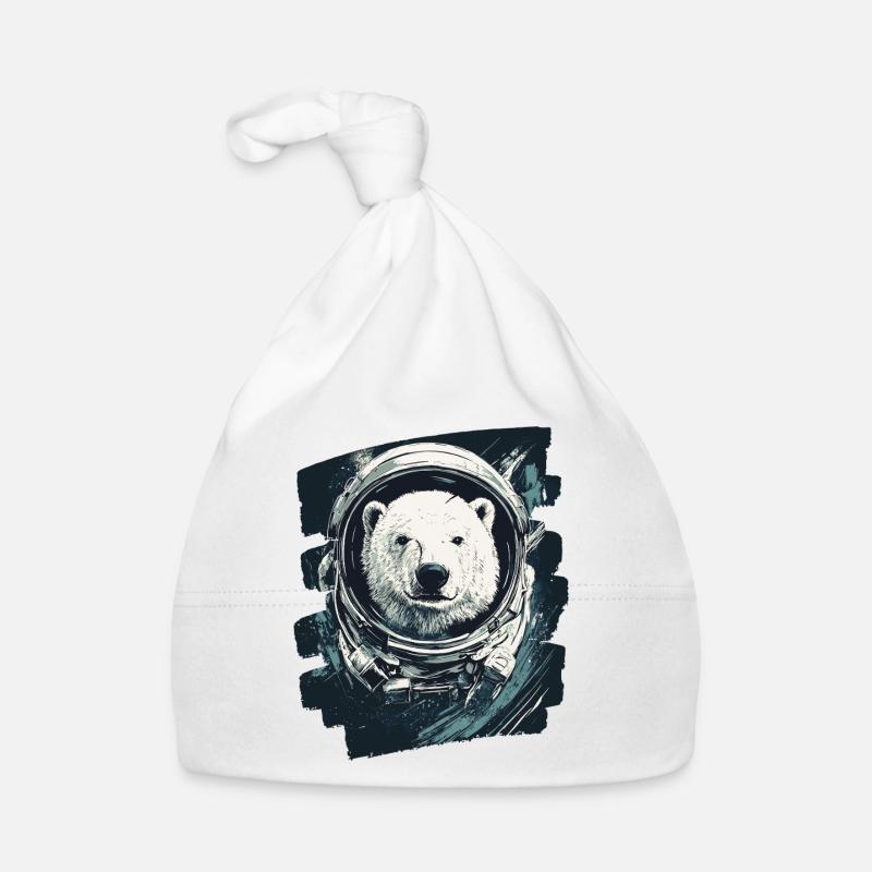 Eisbär Astronaut Baby Bio-Mütze