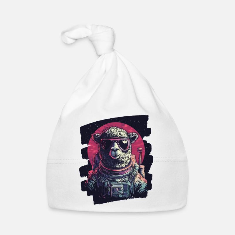 Lama Astronaut Baby Bio-Mütze