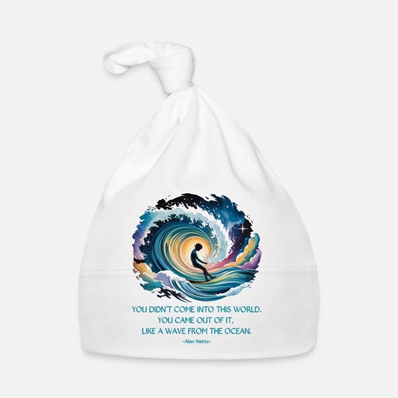 Wave From the Ocean | Alan Watts Quote Organic Baby Cap