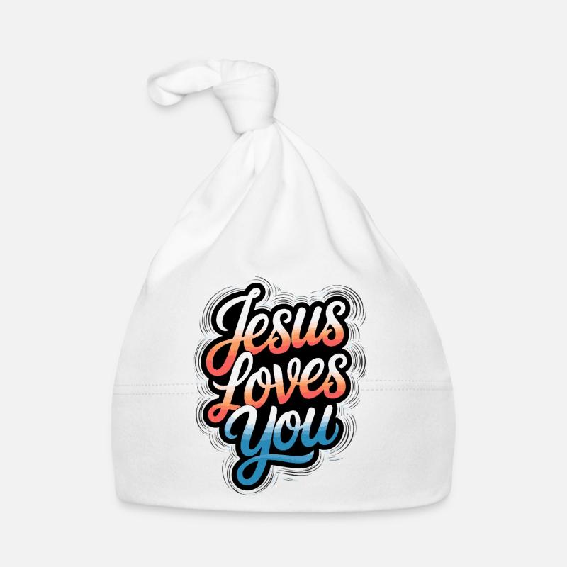 Jésus vous aime ! Bonnet bio Bébé