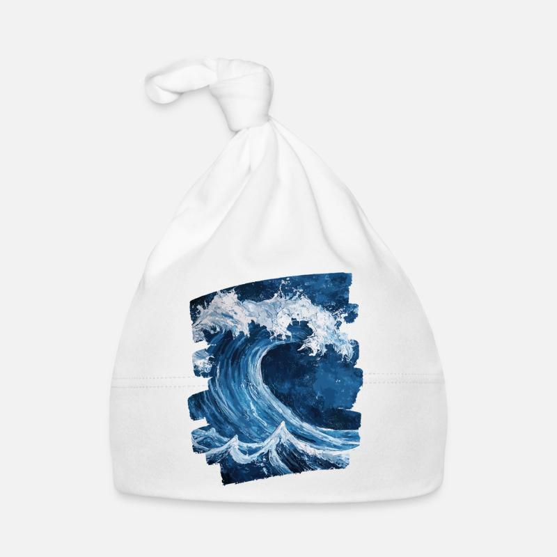 Les vagues et la mer Bonnet bio Bébé