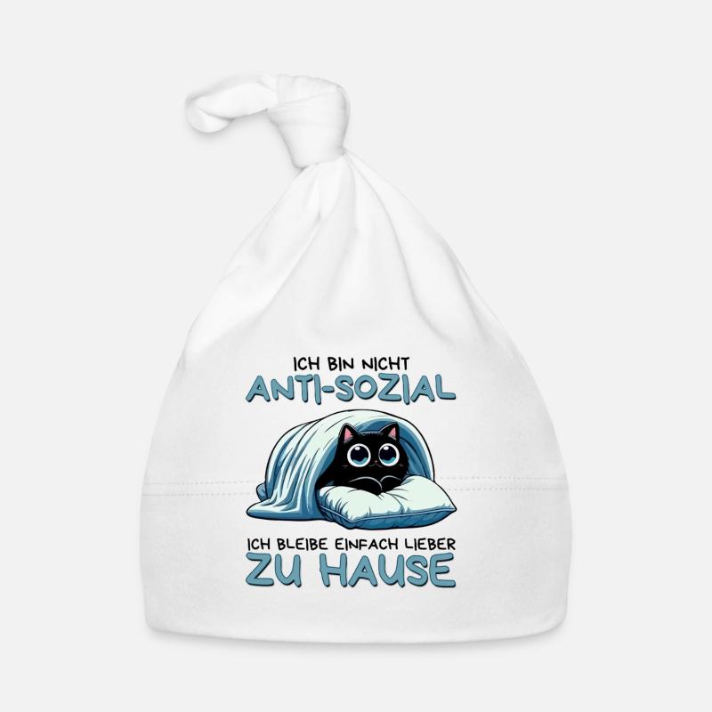 Ich bin nicht anti-sozial – nur gerne zu Hause Baby Bio-Mütze