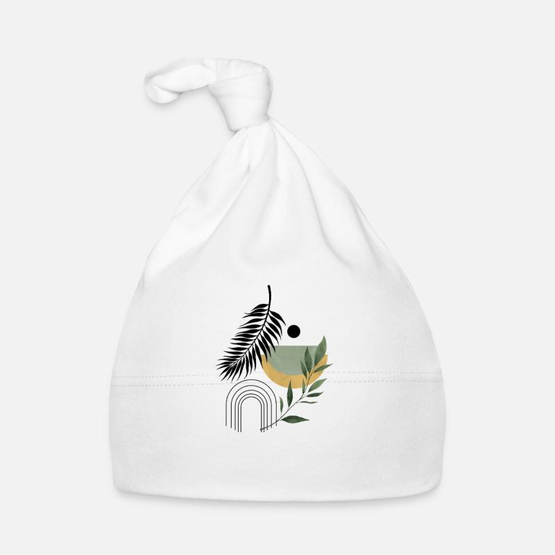 Boho Abstrakte botanische Harmonie Baby Bio-Mütze