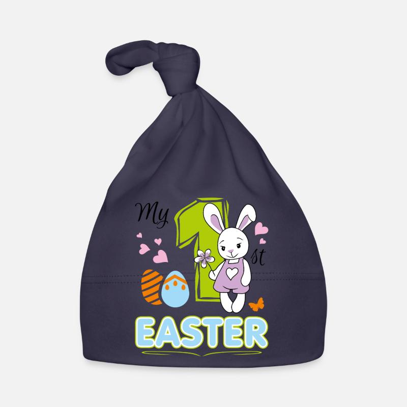 Ma première Pâques. Design mignon avec bébé lapin Bonnet bio Bébé