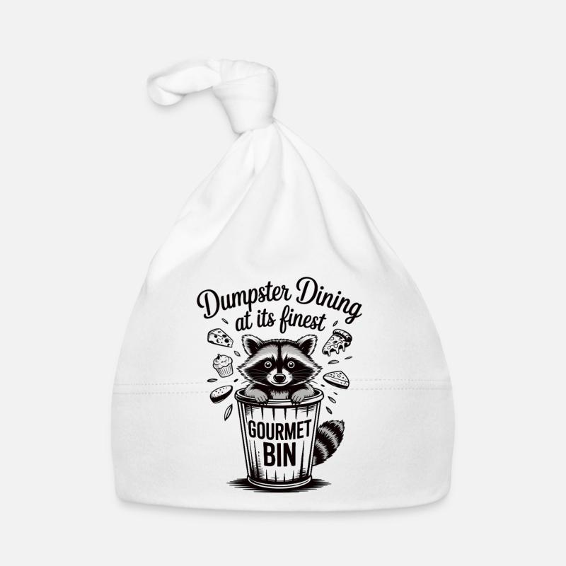 Waschbär im Feinschmecker-Modus Baby Bio-Mütze