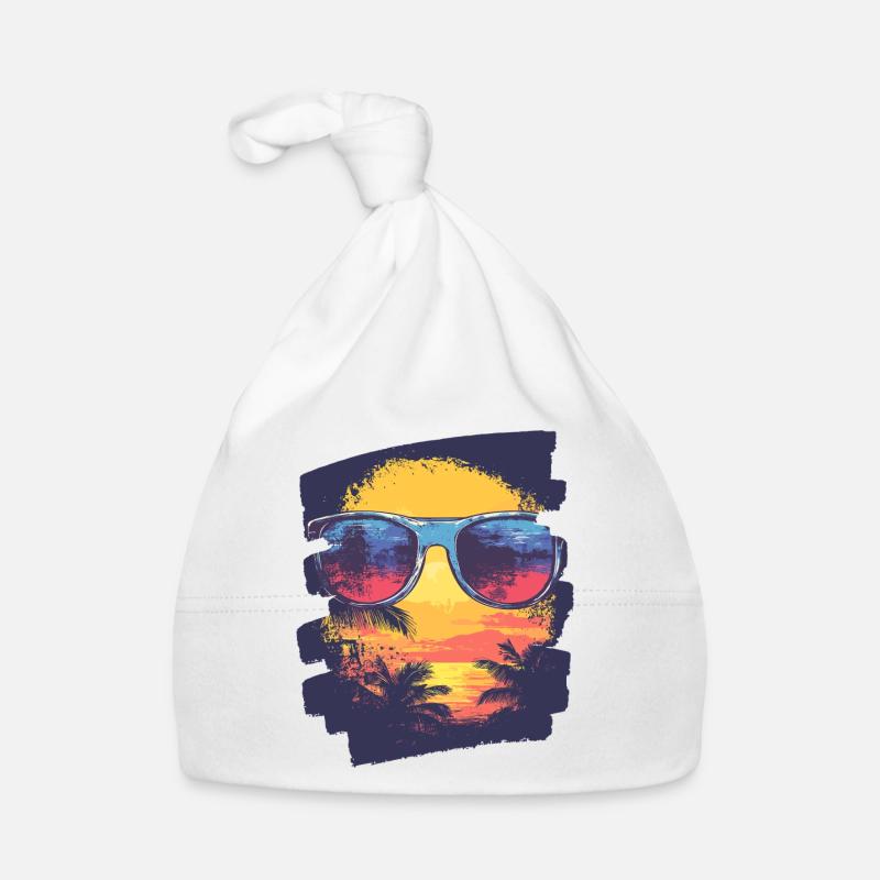 Sunglasses Summer Palm Trees Organic Baby Cap
