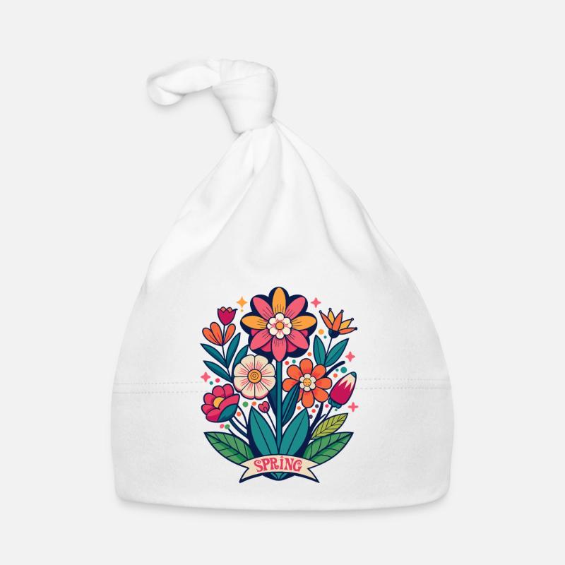 Fleurs - Printemps - Fleurs Bonnet bio Bébé