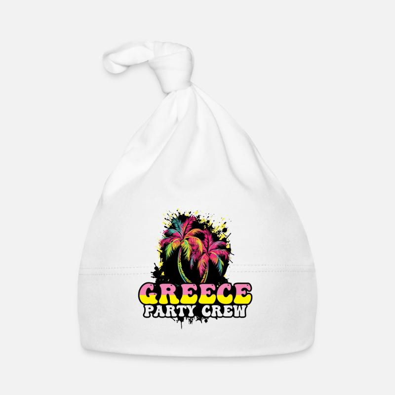 Grèce Party Crew Vacances Bonnet bio Bébé