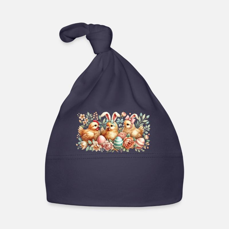 Easter Chick Vintage Retro Chickens Organic Baby Cap