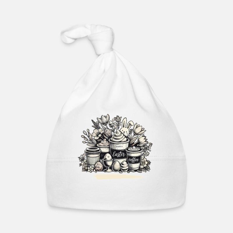 Pâques Café Amour Lapin de Pâques Joyeuses Pâques Bonnet bio Bébé