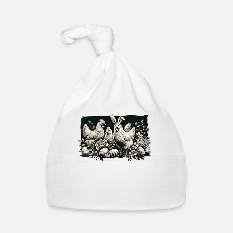 Easter Chickens Chicks Retro Aesthetic Organic Baby Cap