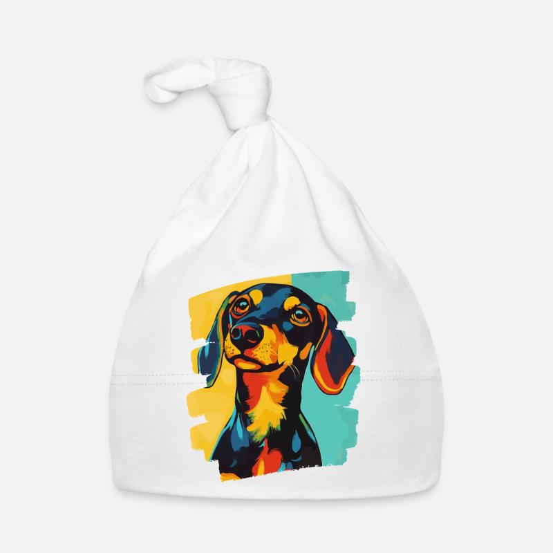 Dackel Dachshund Baby Bio-Mütze