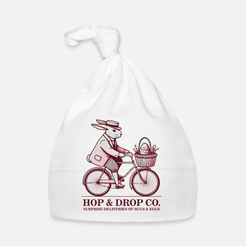 Easter Retro Bunny Bicycle Aesthetic Eggs Organic Baby Cap