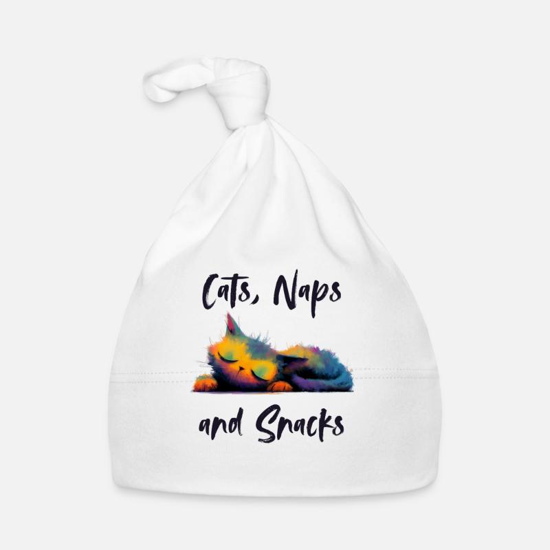 Cats, Naps & Snacks for Cat Lovers Organic Baby Cap