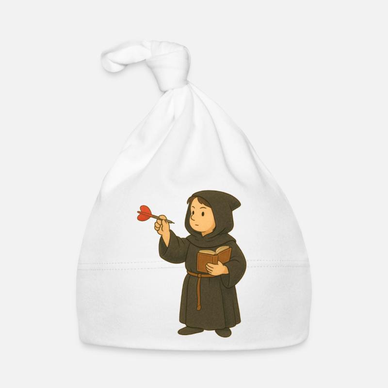 Monk playing darts Organic Baby Cap