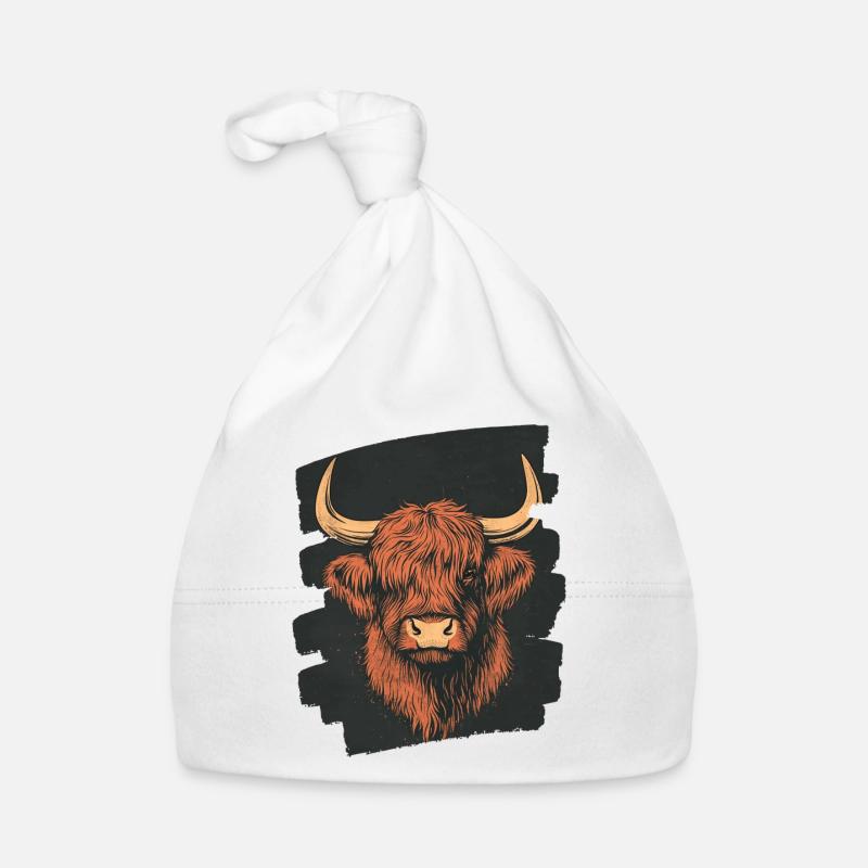 Scottish Highland cattle Organic Baby Cap