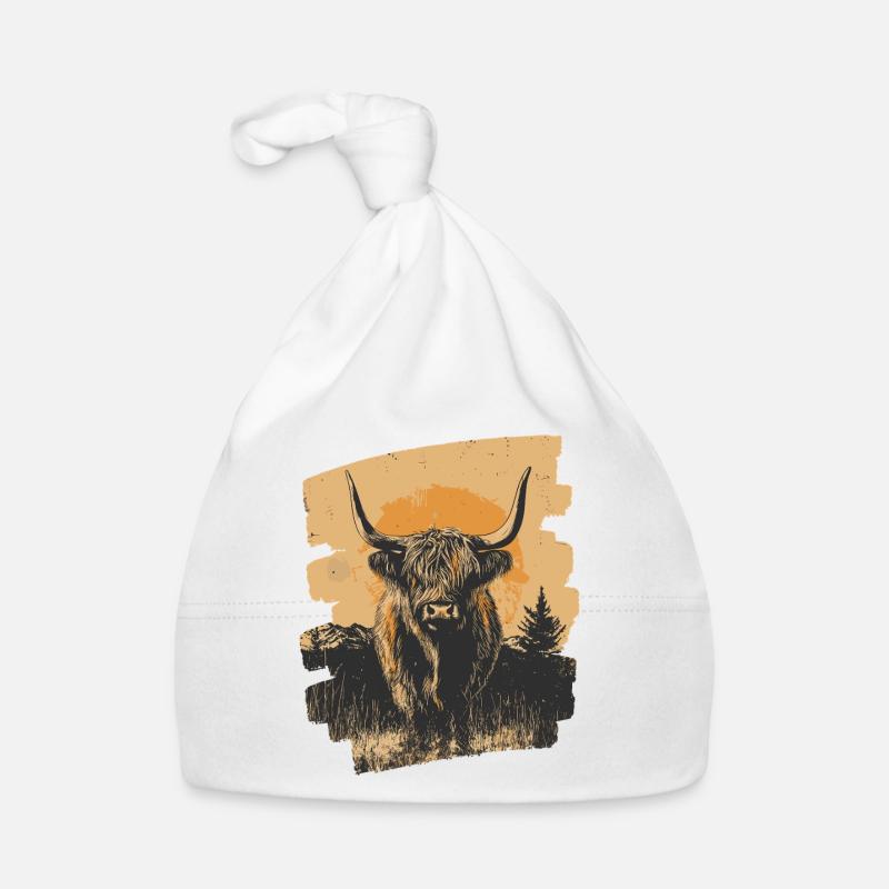 Scottish Highland cattle Organic Baby Cap