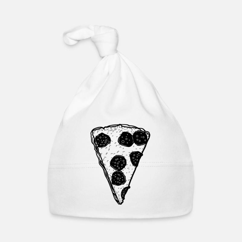 Pizza Sketch Organic Baby Cap