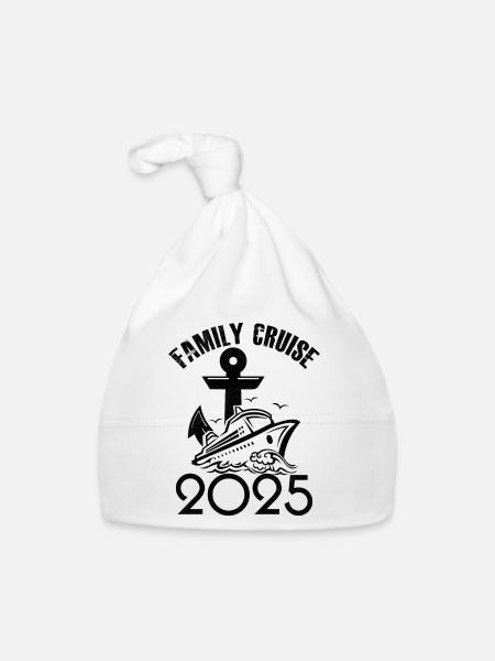 Croisière famille 2025 - Bonnet bio Bébé - blanc - Devant