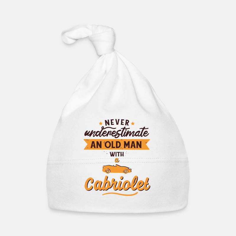 Funny saying old man with convertible senior Organic Baby Cap